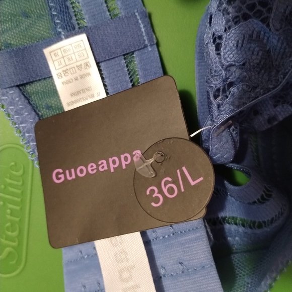 Guoeappa (36B)  Royal Blue Lace Two Piece Lingerie Set - Picture 8 of 9